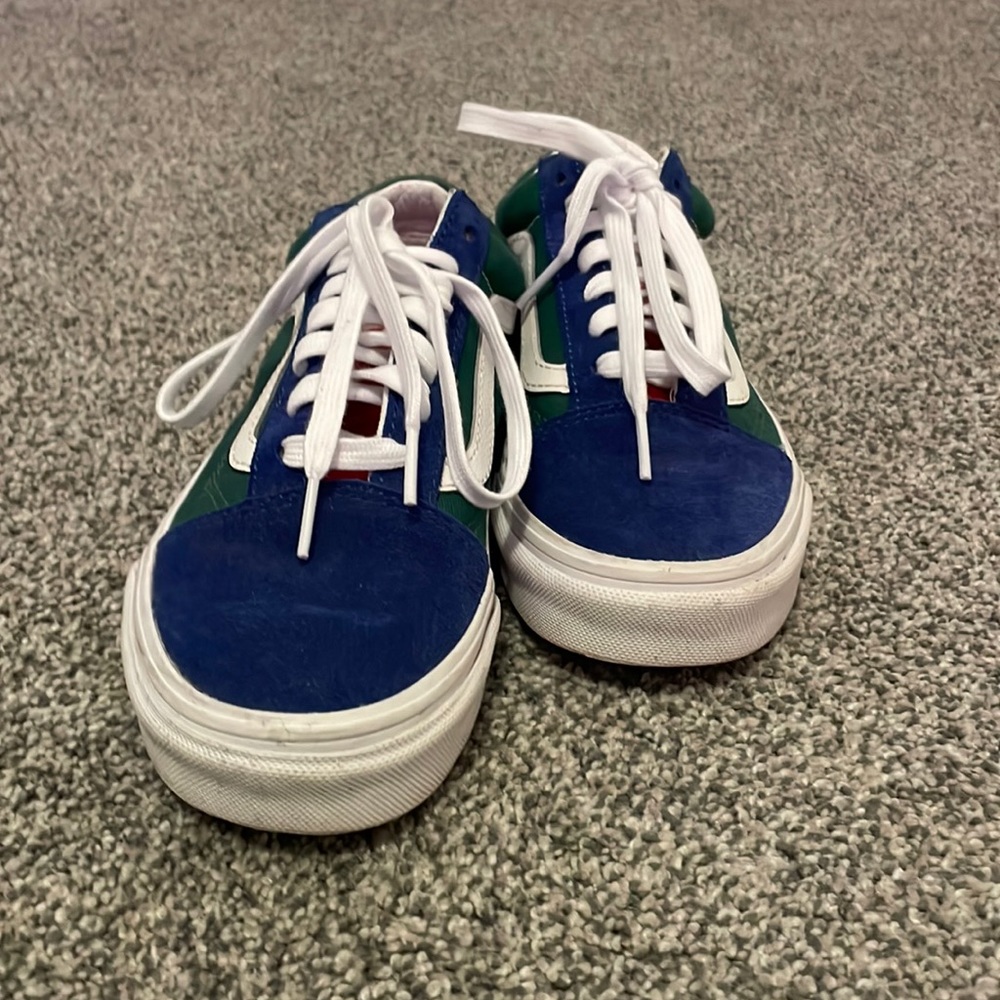 multi-colored vans